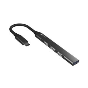 Portronics Mport 31C USB C Hub Dock (4-in-1), Type C Multiport  USB 3.0 & 3 x USB 2.0 Ports Data Transfer for Laptop, MacBook, PC (Grey)
