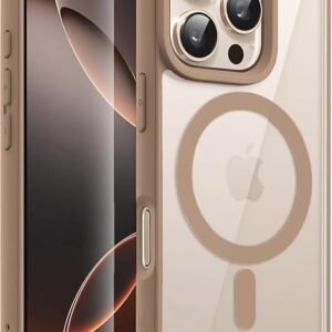 Phone 16 Pro Case,Compatible with MagSafe, Non Yellow Anti-Scratch Shockproof Desert Titanium 6.3 inch